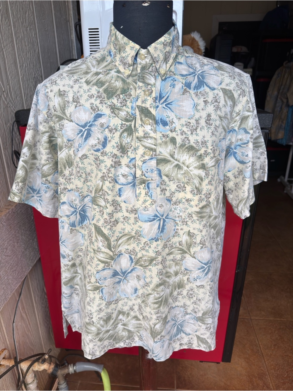 PreOwned Reyn Spooner Hawaiian Print Multicolored Pullover Men's Large